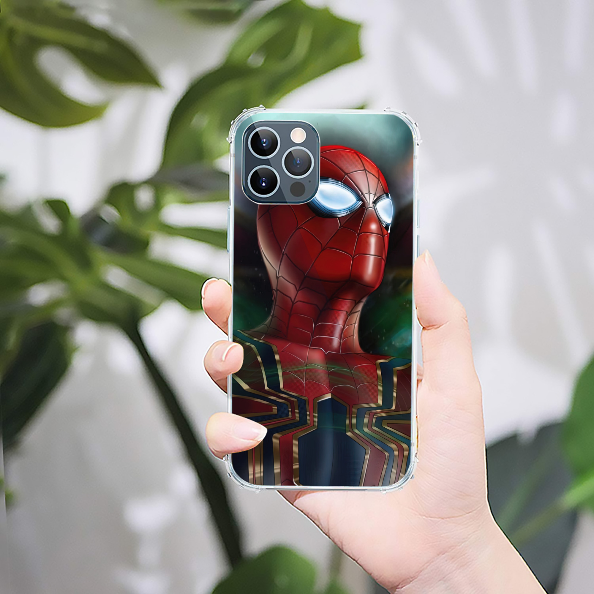 （画像用） Spider Man スパイダーマン 【iPhone 12シリーズ対応】透明スマホケース（クリアソフトケース）